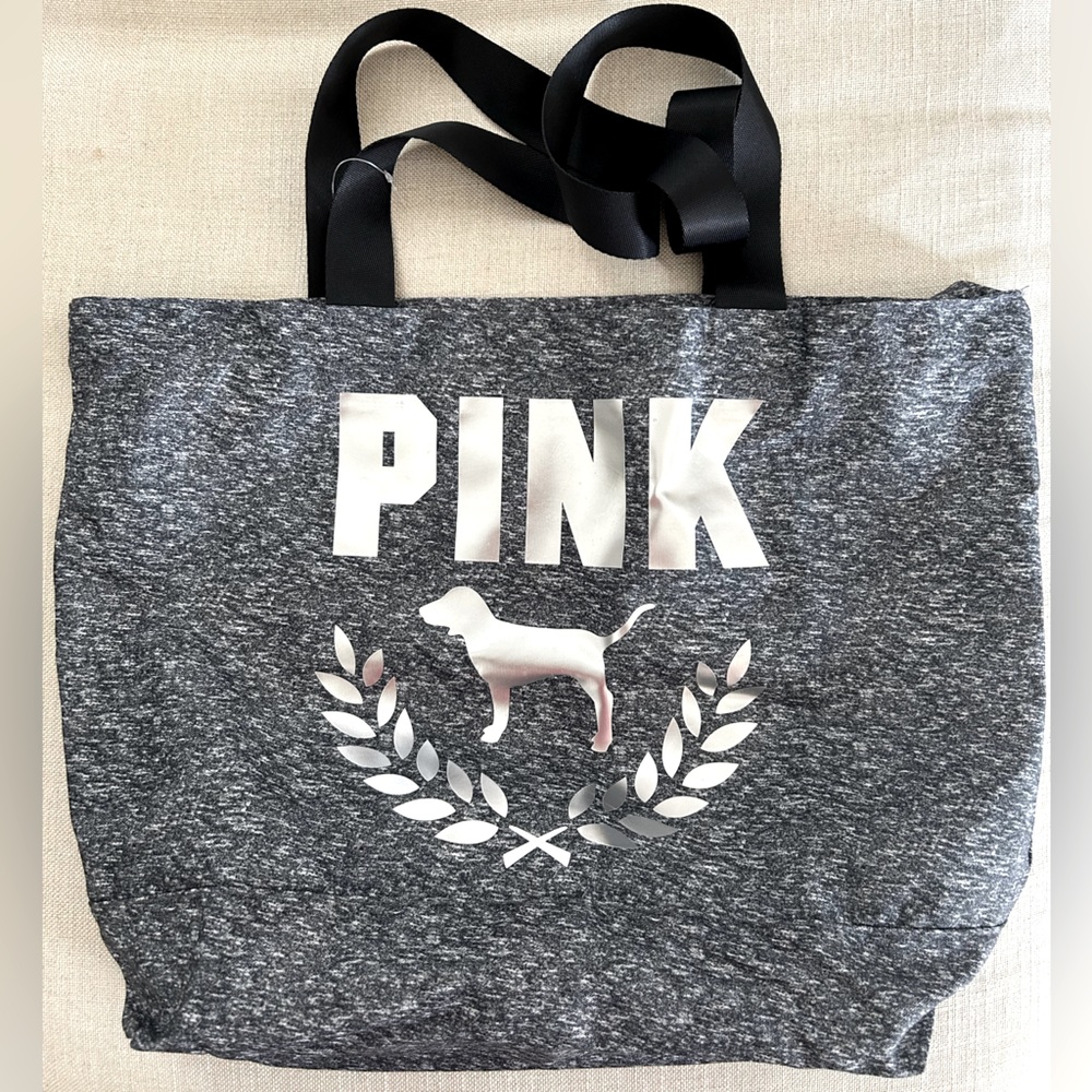 New Pink brand large marbled zip top tote/school bag/ overnight